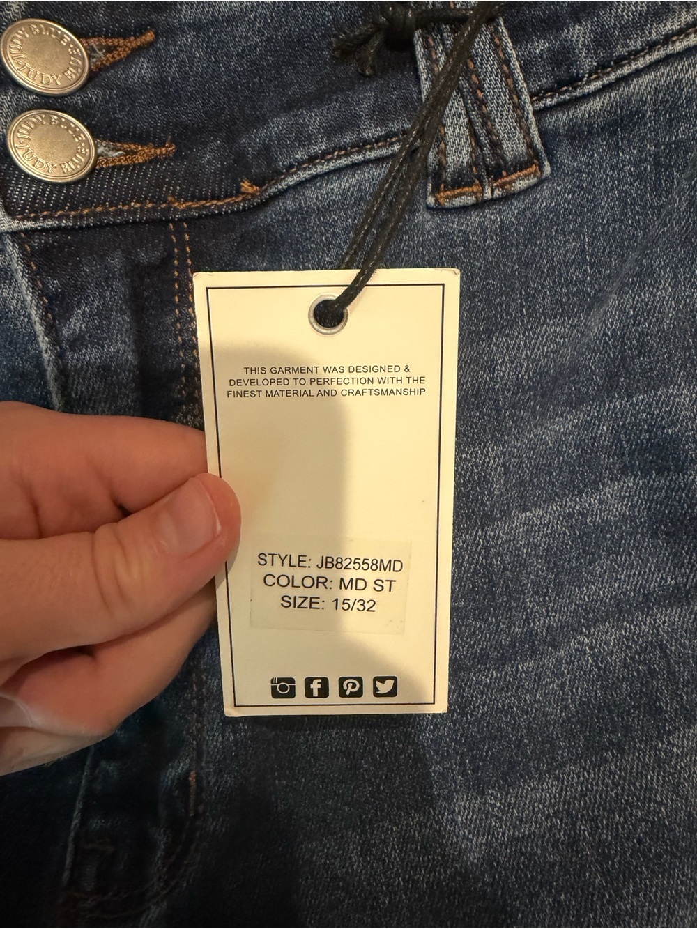 NWT Judy Blue Wide Leg Jeans Size 15/32 - Picture 3 of 5